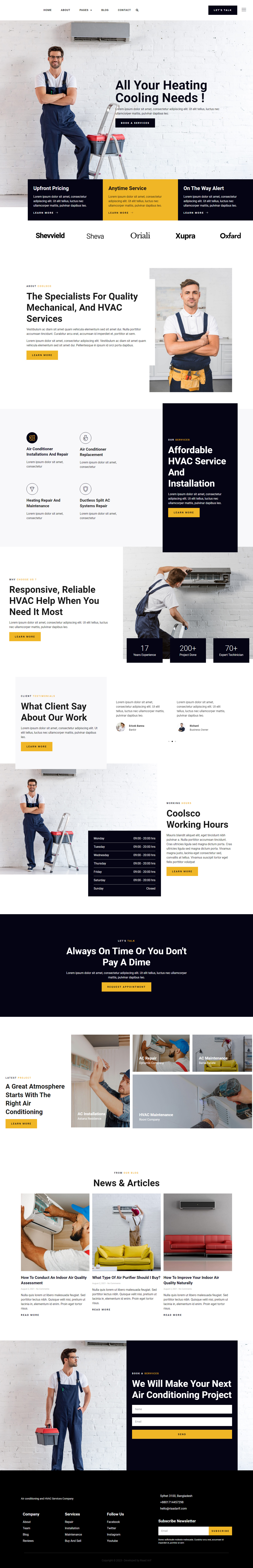 Air Conditioning Heating & HVAC Website air conditioning website business website climate control website cooling website design handyman website heating website installation website landing page mechanic website professional website repair website responsive website service website technician website web design web development website website design wordpress website