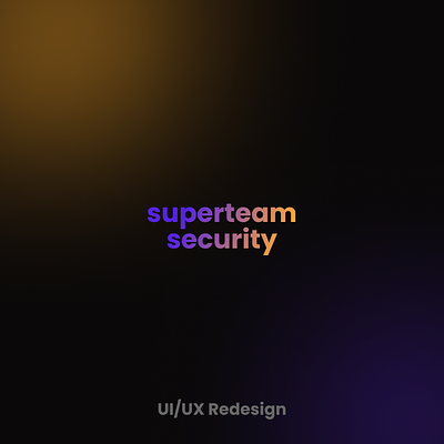 Superteam Security Website Redesign blockcain logo ui ux