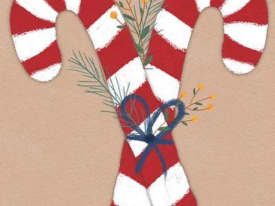 Christmas Sweets candy cane christmas digital art digital drawing greetings handdrawn procreate sweets winter wishes