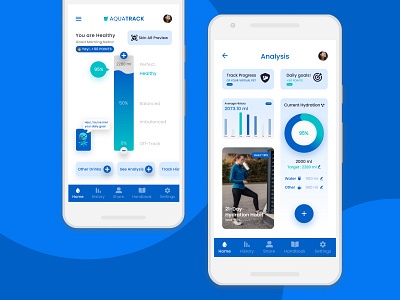 AquaTrack - Your Daily Hydration Planner app branding design graphic design illustration logo typography ui ux vector
