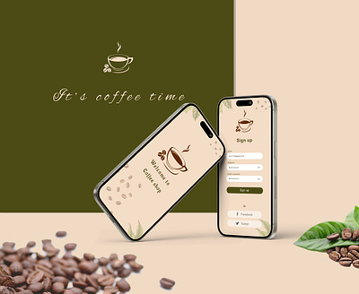 Coffee shop app app coffee coffeeshop dailyui signup ui