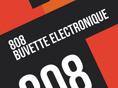 808 - Buvette Electronique branding club coktail design discotheque electro graphic design illustration logo music people vector