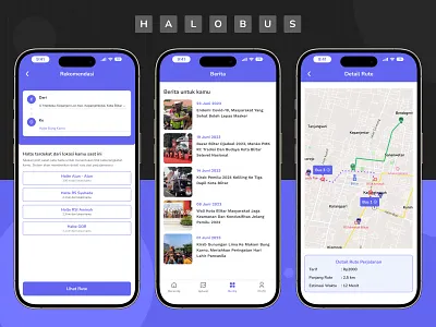 HaloBus bus direction mobile news ride road route transport transportation vehicle