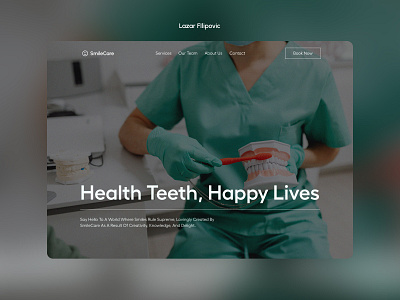 Smile Care Hero Section dental doctor hero hero section medicine ui web design