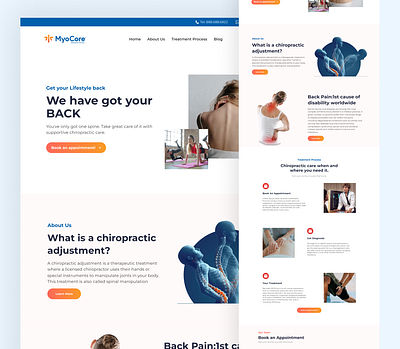 My Core | Backbone relief website design adobe xd figma graphic design landing page ui desgin ux design