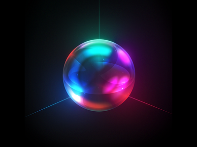 Vector ball 2.5d 2d illustration abstract illustration abstract sphere bloom post processing caustics digital art digital illustration gizmo illustration glass texture glow sphere graphic design high contrast light cast neon reflections vector design vector illustration