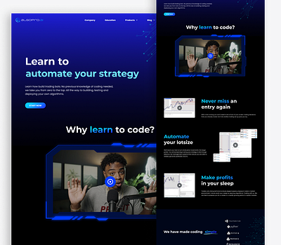 ALGOPRO | learn to code adobe xd figma technology ui ui design ui ux design website design