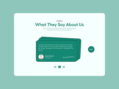 Testimonial Section care dental section testimonial testiomonials ui ux web design