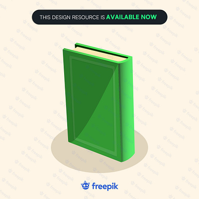 Book with green cover vector illustration