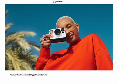 Polaroid website proposal 📷 camera digital figma graphic design motion graphics photography polaroid shot ui uxdesign uxui web website