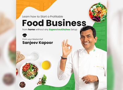 Social Media AD Design for India's no. 1 Chef Sanjeev Kapoor adobe photoshop branding chef creative dribbble dribbbleweeklywarmup ecommerce food creative graphic design illustration indian chef modern design social media social media ad social media ad design social media banner social media creative social media post design social media promotion social media promotional post