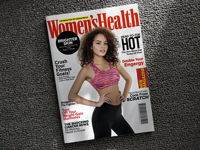 Women's Health Magazine Cover: Empowering Wellness and Vitality design fashion magazine layout magazine magazine cover magazine design magazine layout