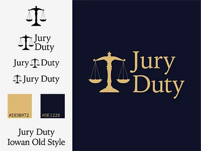 Jury Duty | RWGP #22 civic duty gold graphic design icon illustrator judicial jury logo navy practice scale serif