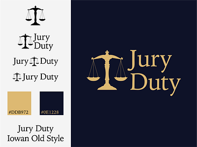 Jury Duty | RWGP #22 civic duty gold graphic design icon illustrator judicial jury logo navy practice scale serif