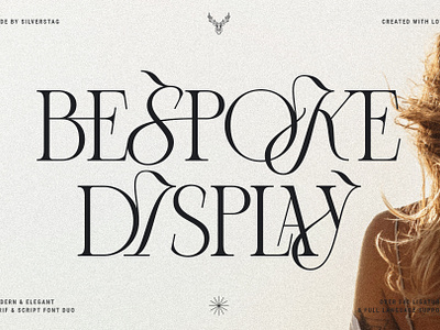 Bespoke Display - Elegant Serif & Script Font Duo bespoke creative creative market display font elegant font font family modern script serif typeface