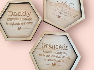 Trinket Dish Design - Dad, Daddy, Grandad ai design christmas gift fathers day laser cutter design vector design