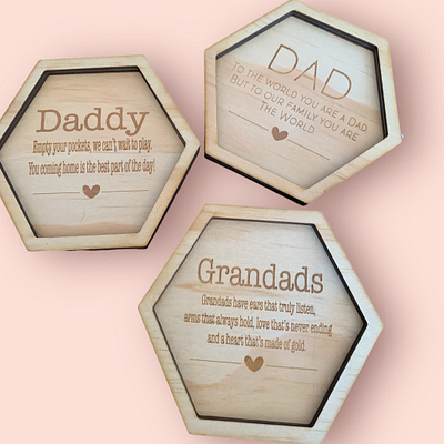 Trinket Dish Design - Dad, Daddy, Grandad ai design christmas gift fathers day laser cutter design vector design