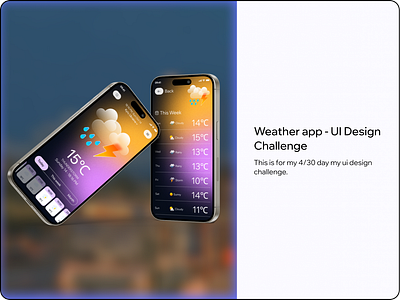Weather app - UI Design Concept designconcept mobile ui uidesign uiux uxdesign webdesign