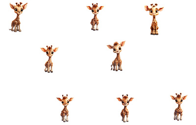 Giraffe Clip Art ai clip art design giraffe jungle theme party