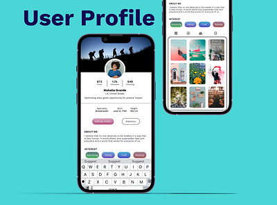 (Daily UI task #006) User Profile 006 app dailyui dailyuichallenge devanddesign ui userprofile