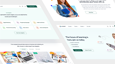 E-Learning Landing page landing ui ui design website