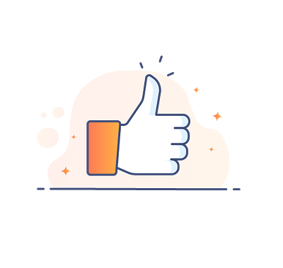 Thumbs up icon design graphic design icons set illustration typography vector