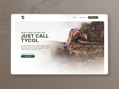 TE Tycol - Homepage builders construction excavator homepage ui ux uxui web webdesign website