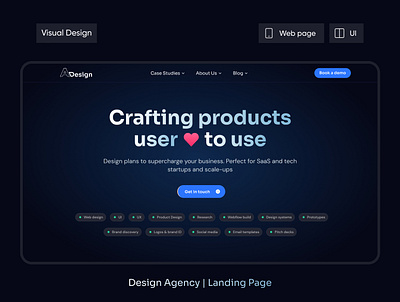 Design Agency | Landing Page agency animation landing page micro interaction ui