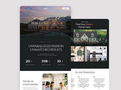 Real Estate Landing page app design branding landing page real estate ui uiux uiux designer ux designer web design website website design