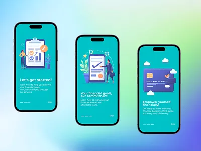 Illustrations set for fintech mobile app onboarding design graphic design ill illustration ui