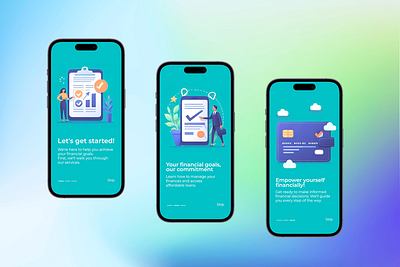 Illustrations set for fintech mobile app onboarding design graphic design ill illustration ui