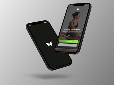 Fitness Mobile App darkmode design mobileapp mobiledesign ui