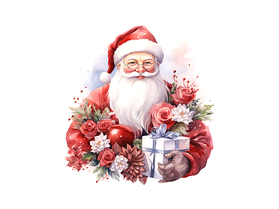 santa clause watercolor craft illustration cheerful christmas design illustration joyful kids art santa clause watercolor