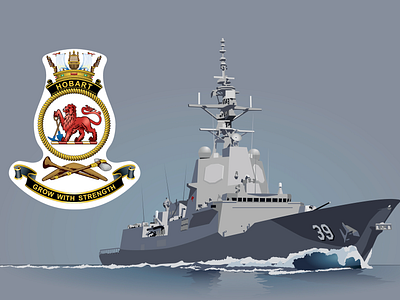 HMAS Hobart hmas hobart illustration vector