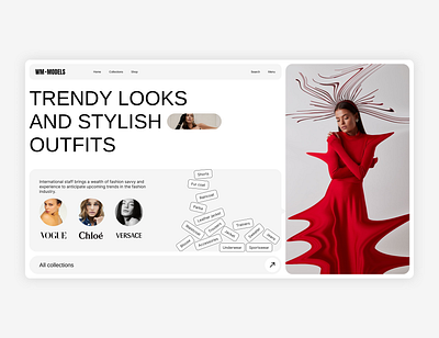 WEBSITE WM MODELS design fashion figma ui ux website