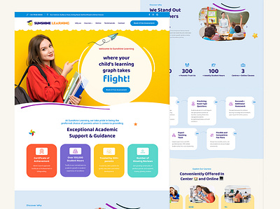 Sunshine Learning - Web Design design education website graphic design landing page design responsive website ui web design web layout website design
