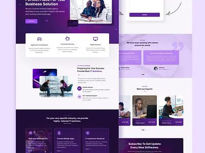 A Website for Business Consultancy consultancy design digital agency digital solution landing page software development tech ui uiux