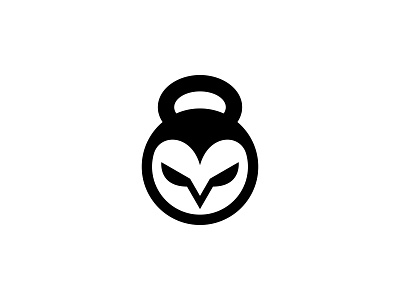 Owl Kettlebell Logo animal bird bird face bird logo design fitness logo gym kettlebell kettlebell logo logo logo design logodesign minimal minimalist logo owl owl face owl logo sports