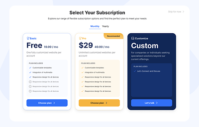 Pricing page branding color pricing page simplicity ui user friendly design ux visual hierarchy white spacing yutapp