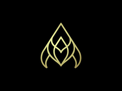 Luxury Golden Tulip Letter A Logo design elegant logo gold golden golden tulip logo logo design logodesign luxury luxury logo minimal minimalist minimalist logo nature simple logo tulip tulip flower zen