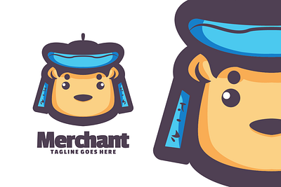 Merchant animal branding cute mascot design graphic design illustration logo ui vector