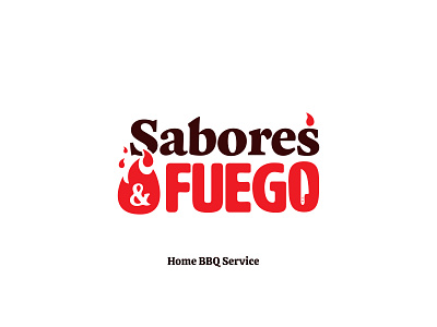 Sabores & Fuego bbq brand brand design brand identity branding fire flavors fuego logo logo concept sabores