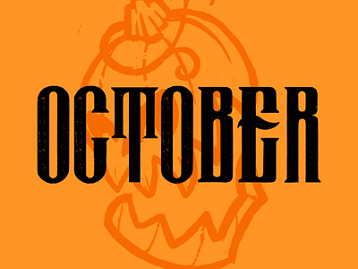October art design graphic design halloween illustration october procreate type typography