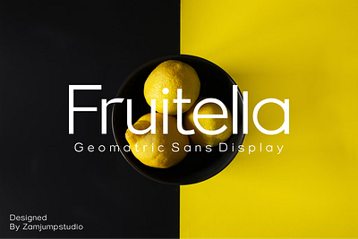 Fruitella Geomatric Sans Display book books brochure cover display display font geometric sans logo font modern packaging tagline