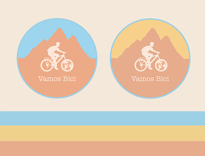 Cycling adventures graphic design illustration logo