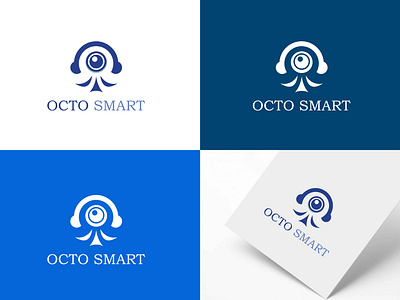 Octo smart logo design. Octopus song logo app apps logo branding design gradient logo graphic design headphone illustration logo logo design music nature octopus sea sea fish ui