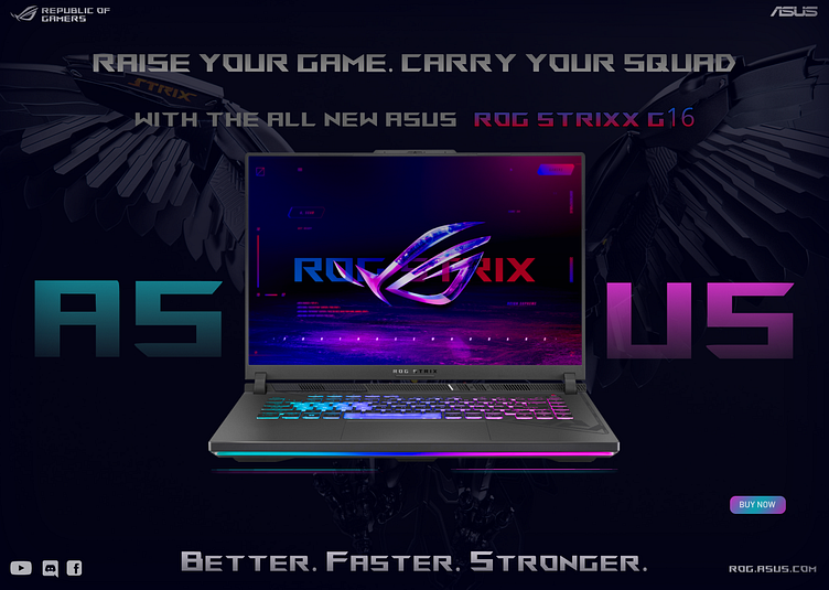 ASUS Gaming Laptop Social Media Post Design by KARTIK on Dribbble