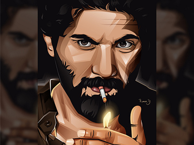 My Illustration of Dulquer salman | King of kotha | Kumar TJ dqsalmaan dulquer salmaan illustration illustrator king of kotha vector