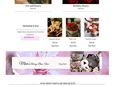 FLOWERS website whit love page app design graphic design ui