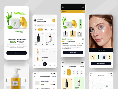 Beauty Product App app app design beauty product app beauty product shop app beauty product cosmetics product design graphic design illustration ios app mobile mobile app mobile app design online shop online store popular app shopping app shopping cart ui ux